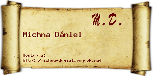 Michna Dániel névjegykártya